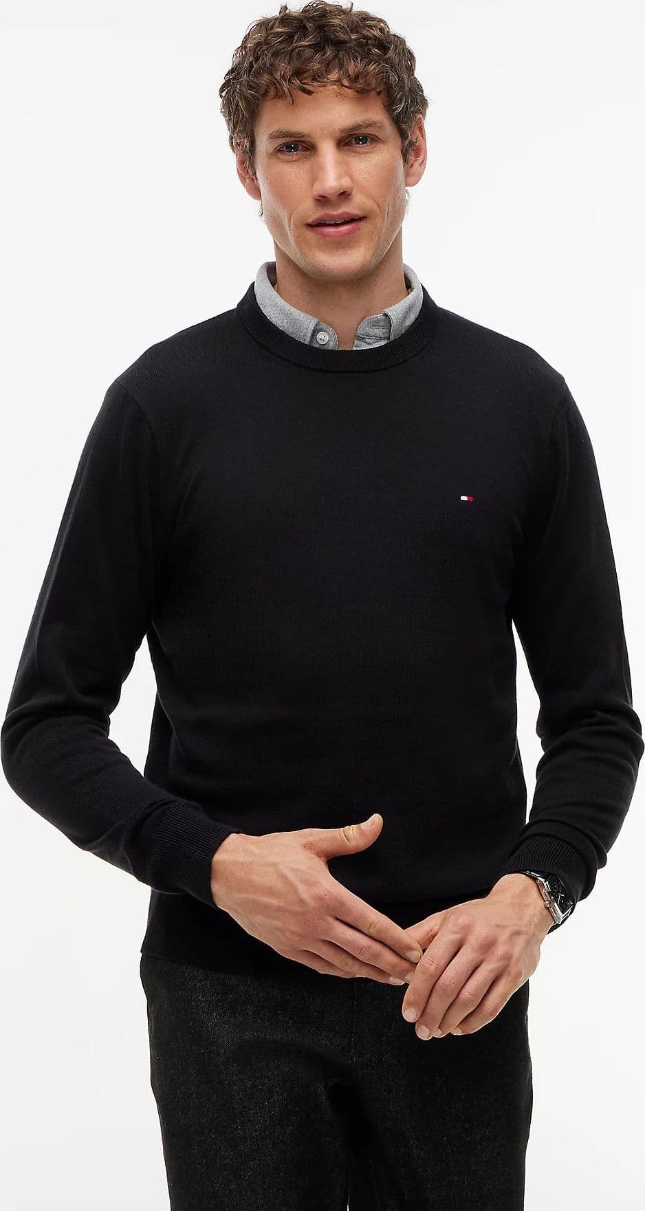 Tommy Hilfiger Maglia uomo Pullover con cashmere e logo MW0MW28046BDS - 4