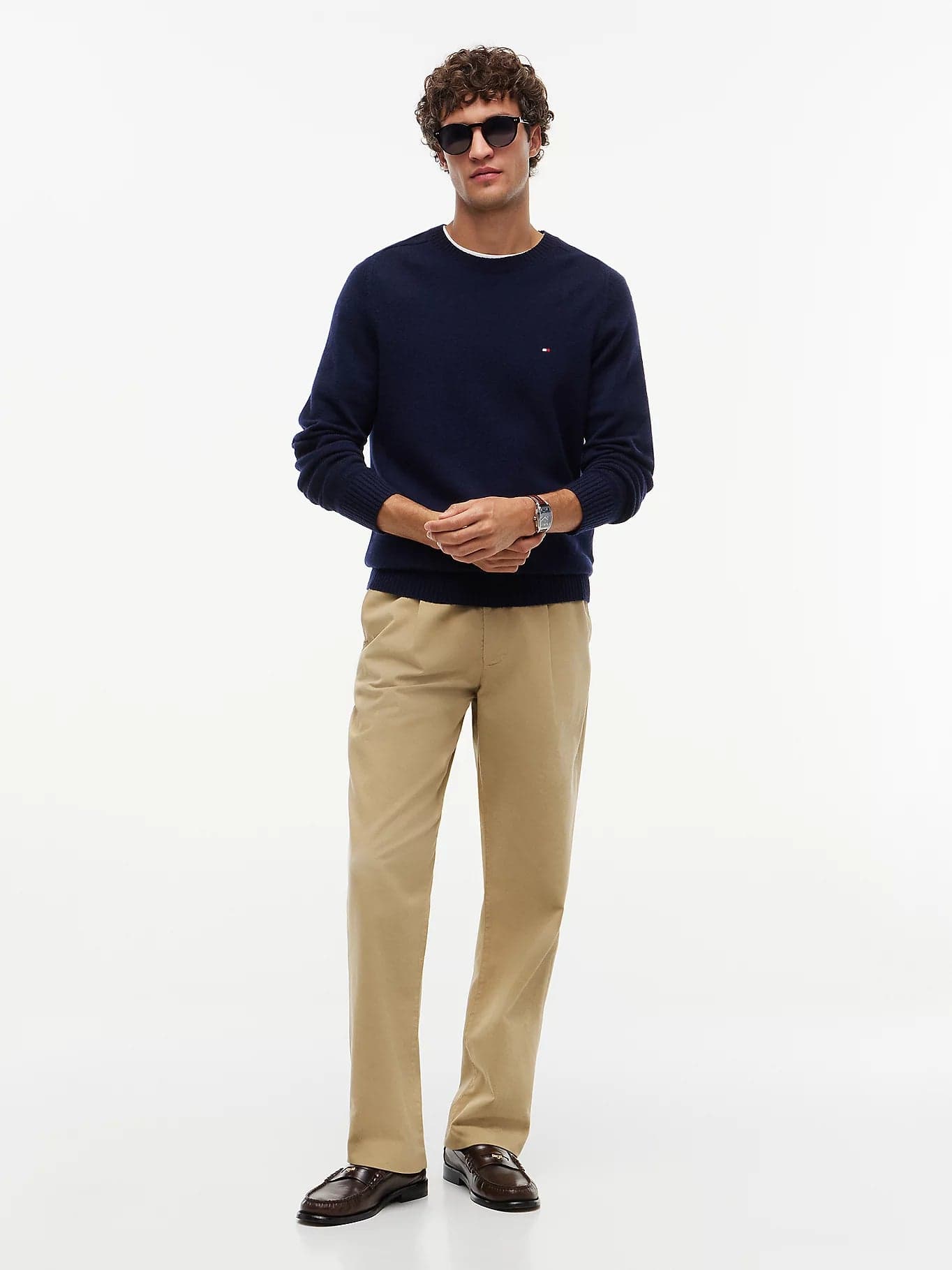 Tommy Hilfiger maglia uomo Pullover in pura lana d'agnello con logo MW0MW36535DW5 - 2