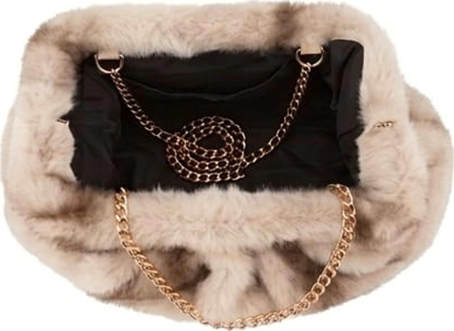 Borsa Pochette a Tracolla Baci e Abbracci in Ecopelliccia con Catena - 2