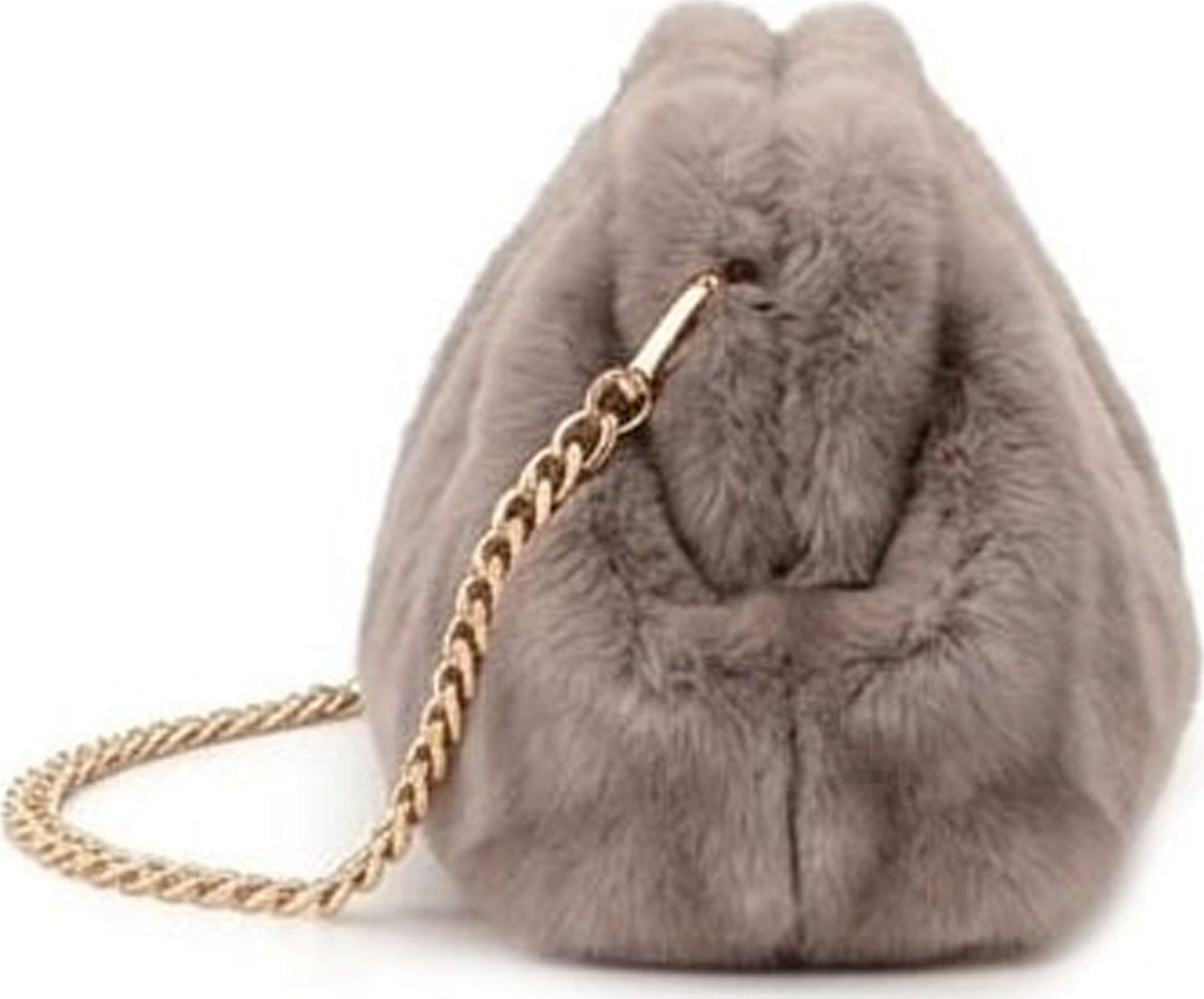 Borsa Pochette a Tracolla Baci e Abbracci in Ecopelliccia con Catena - 12
