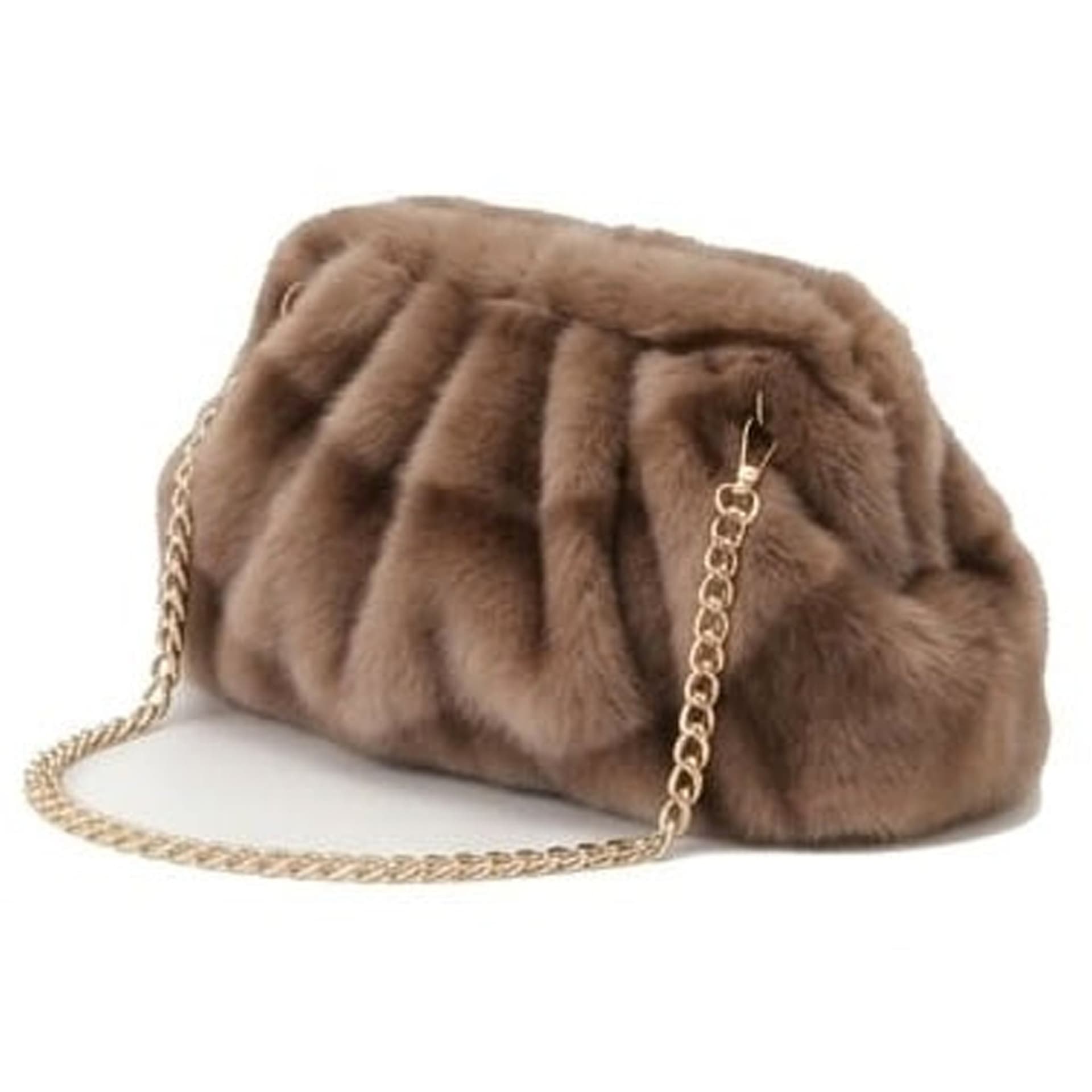 Borsa Pochette a Tracolla Baci e Abbracci in Ecopelliccia con Catena - 17