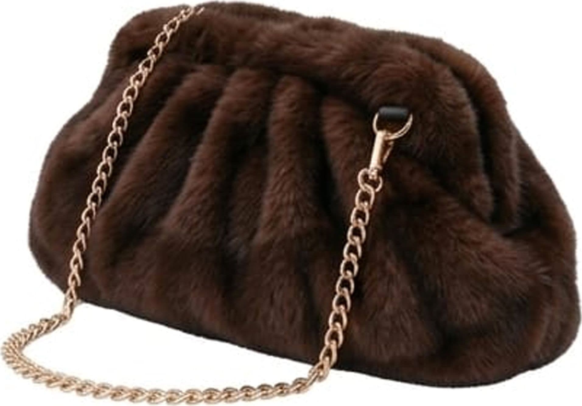 Borsa Pochette a Tracolla Baci e Abbracci in Ecopelliccia con Catena - 6