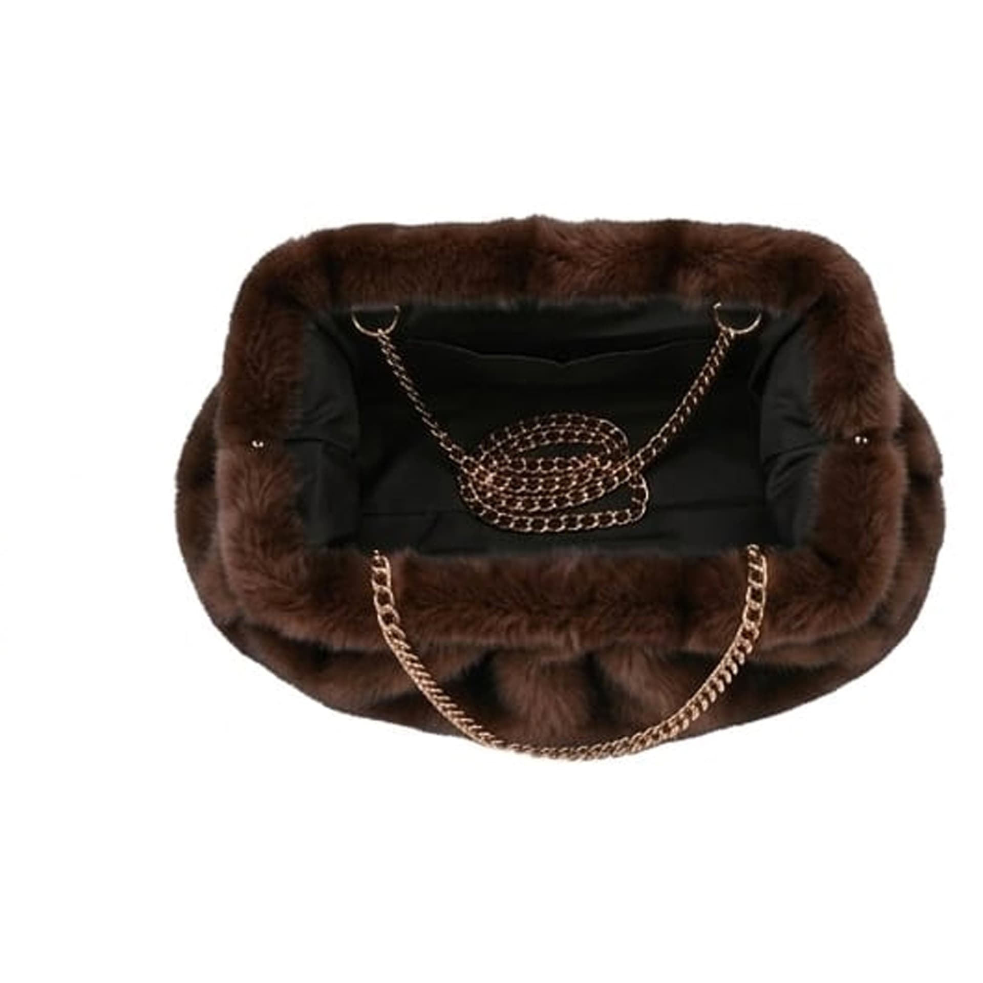 Borsa Pochette a Tracolla Baci e Abbracci in Ecopelliccia con Catena - 8