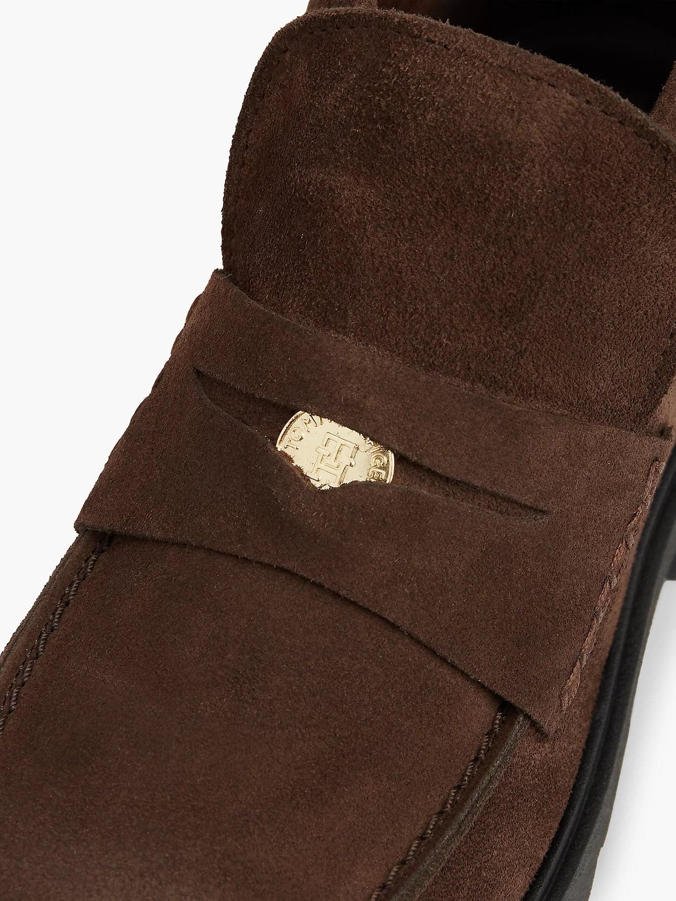 Tommy Hilfiger scarpe donna Polacchini in pelle scamosciata con logo TH FW0FW09680GUG - 6