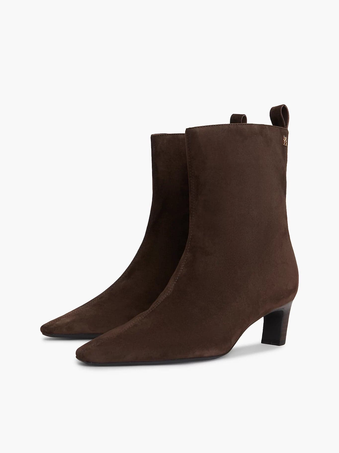 Tommy Hilfiger scarpe donna Stivaletti in pelle scamosciata con tacco kitten FW0FW09670GUG - 2