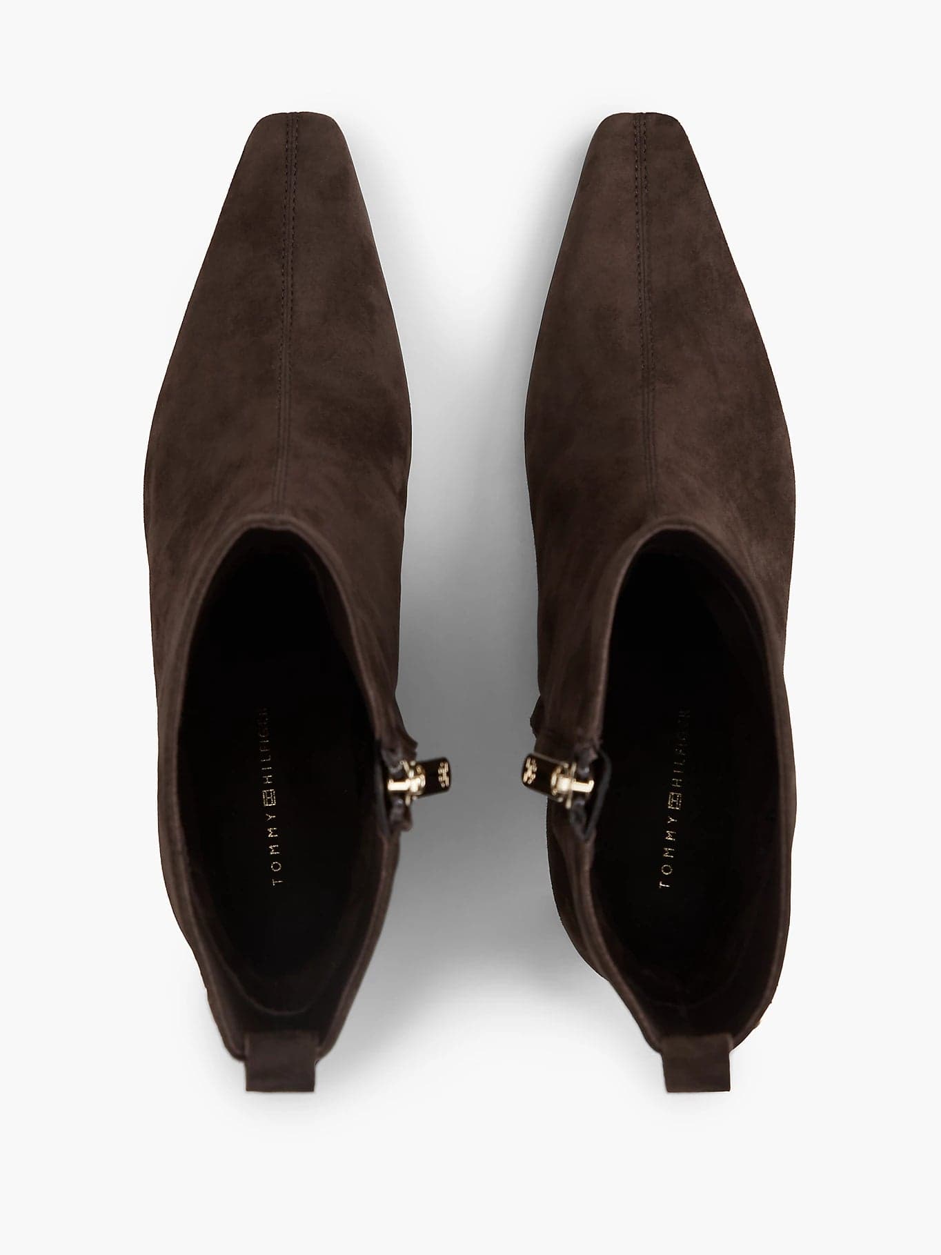 Tommy Hilfiger scarpe donna Stivaletti in pelle scamosciata con tacco kitten FW0FW09670GUG - 3