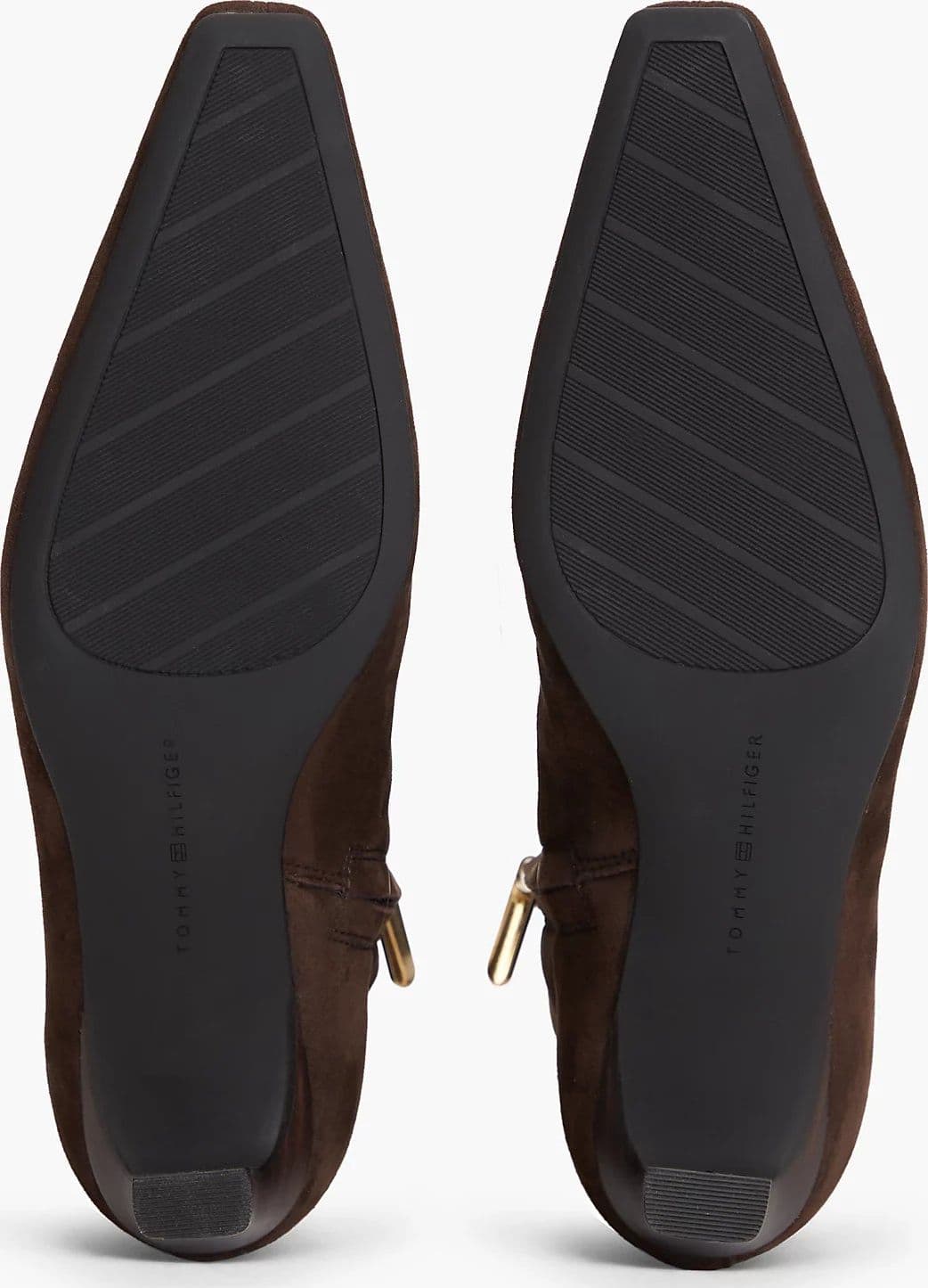 Tommy Hilfiger scarpe donna Stivaletti in pelle scamosciata con tacco kitten FW0FW09670GUG - 5