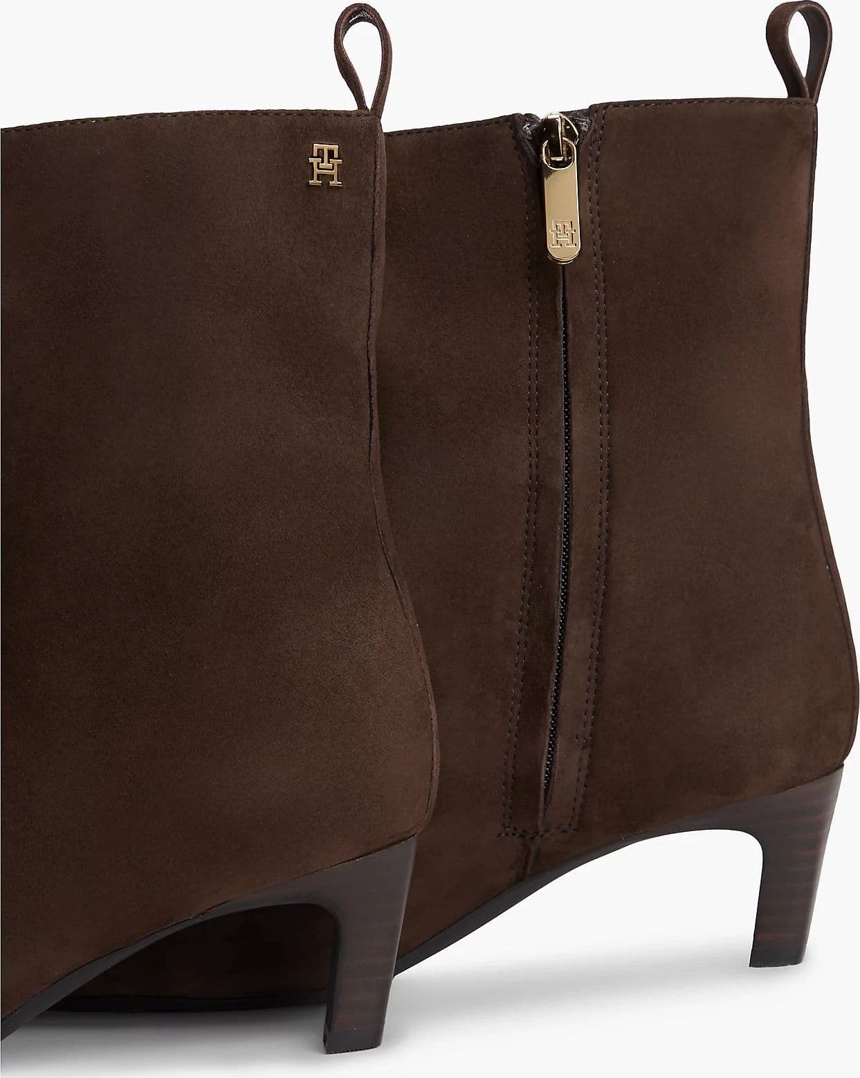 Tommy Hilfiger scarpe donna Stivaletti in pelle scamosciata con tacco kitten FW0FW09670GUG - 6
