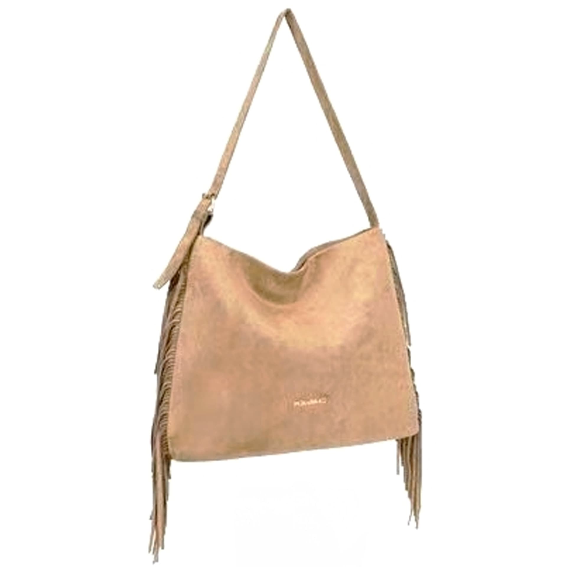 Borsa a Spalla Baci e Abbracci in Camoscio con Frange Laterali - 2
