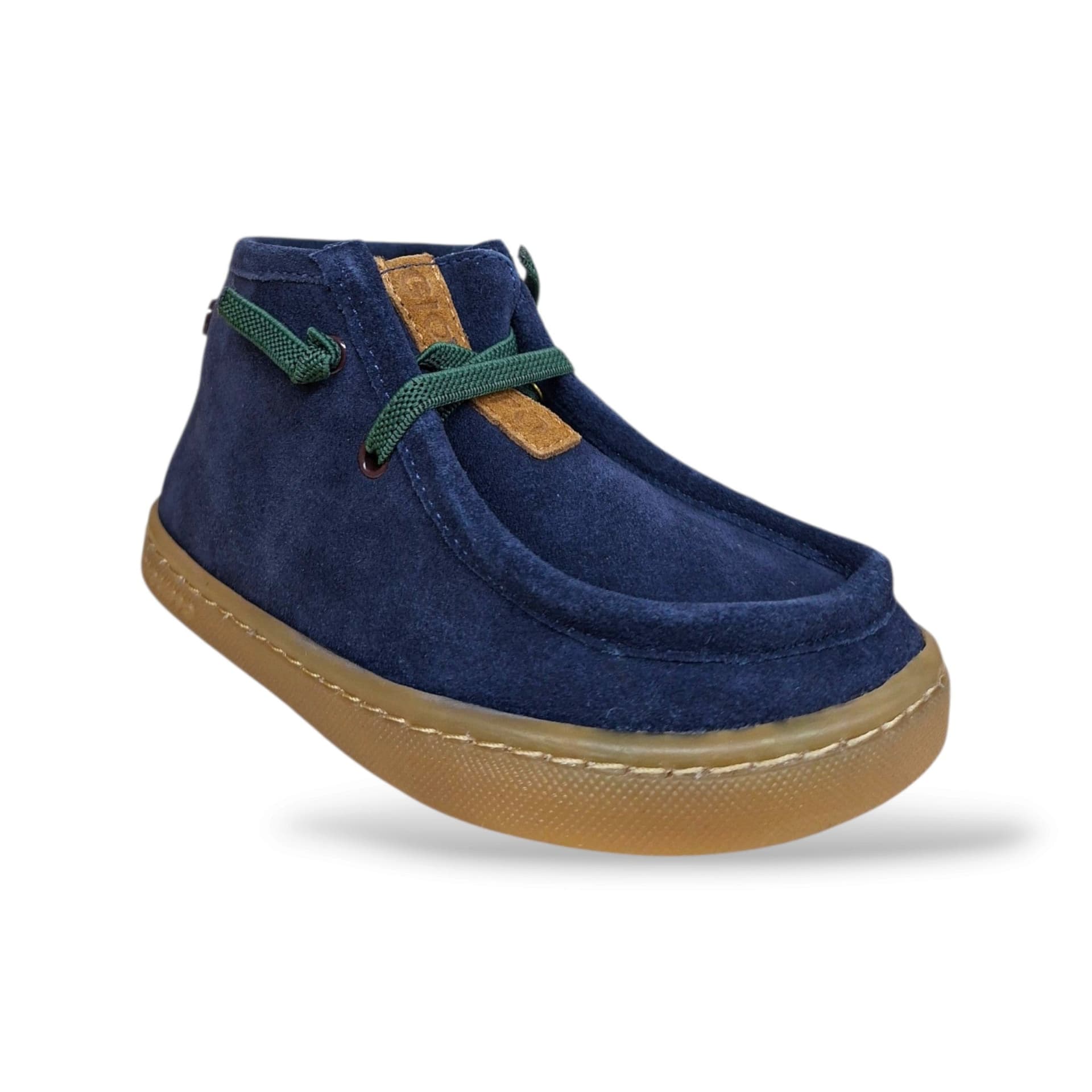 Gioseppo 80500 Paraboot Sneakers Bambini e Ragazzi Blue Arancione | Laccio Elastico Suede Crosta Fondo Barefoot Flessibile | Taglie 26-31 | Scarpetteria Gica - 2