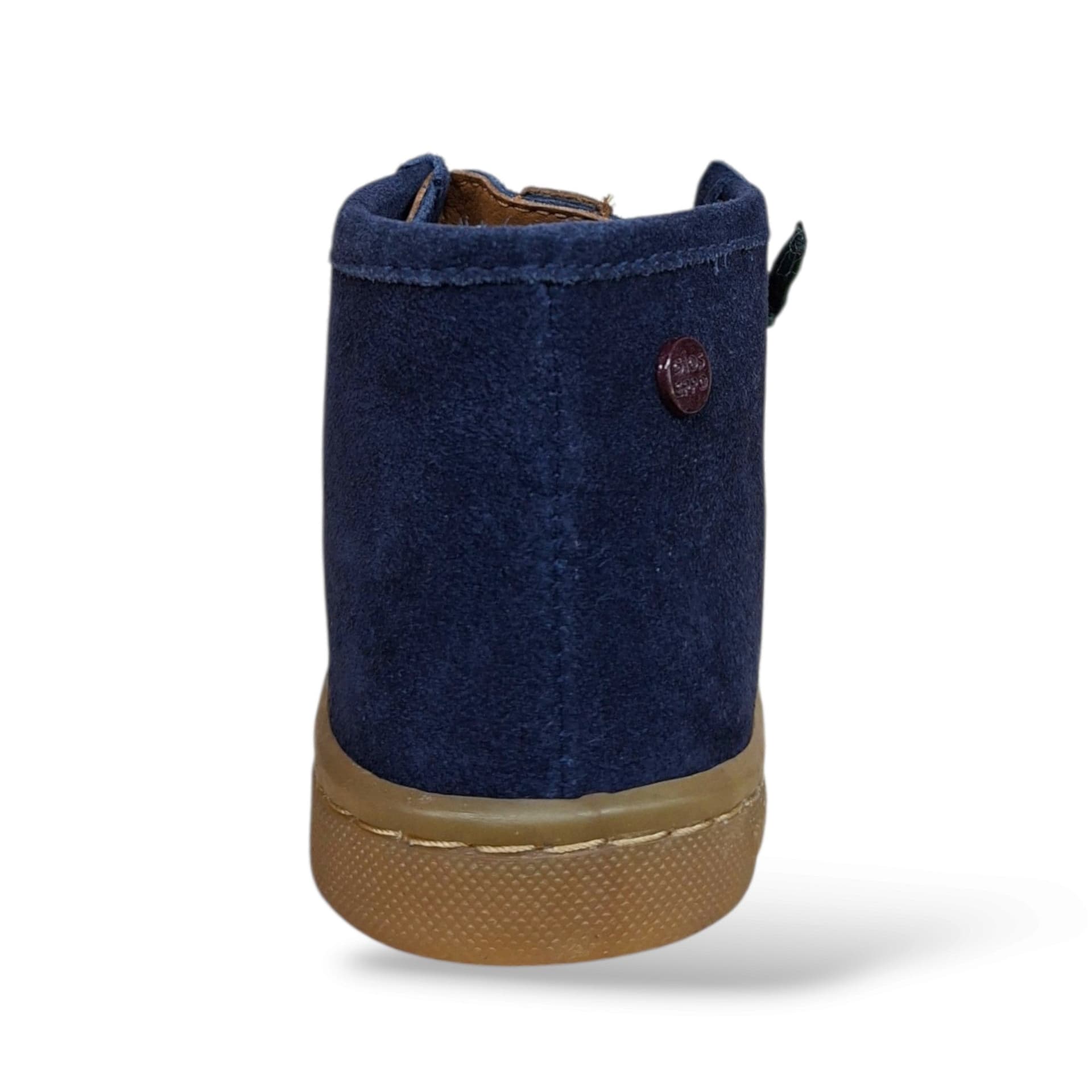 Gioseppo 80500 Paraboot Sneakers Bambini e Ragazzi Blue Arancione | Laccio Elastico Suede Crosta Fondo Barefoot Flessibile | Taglie 26-31 | Scarpetteria Gica - 3