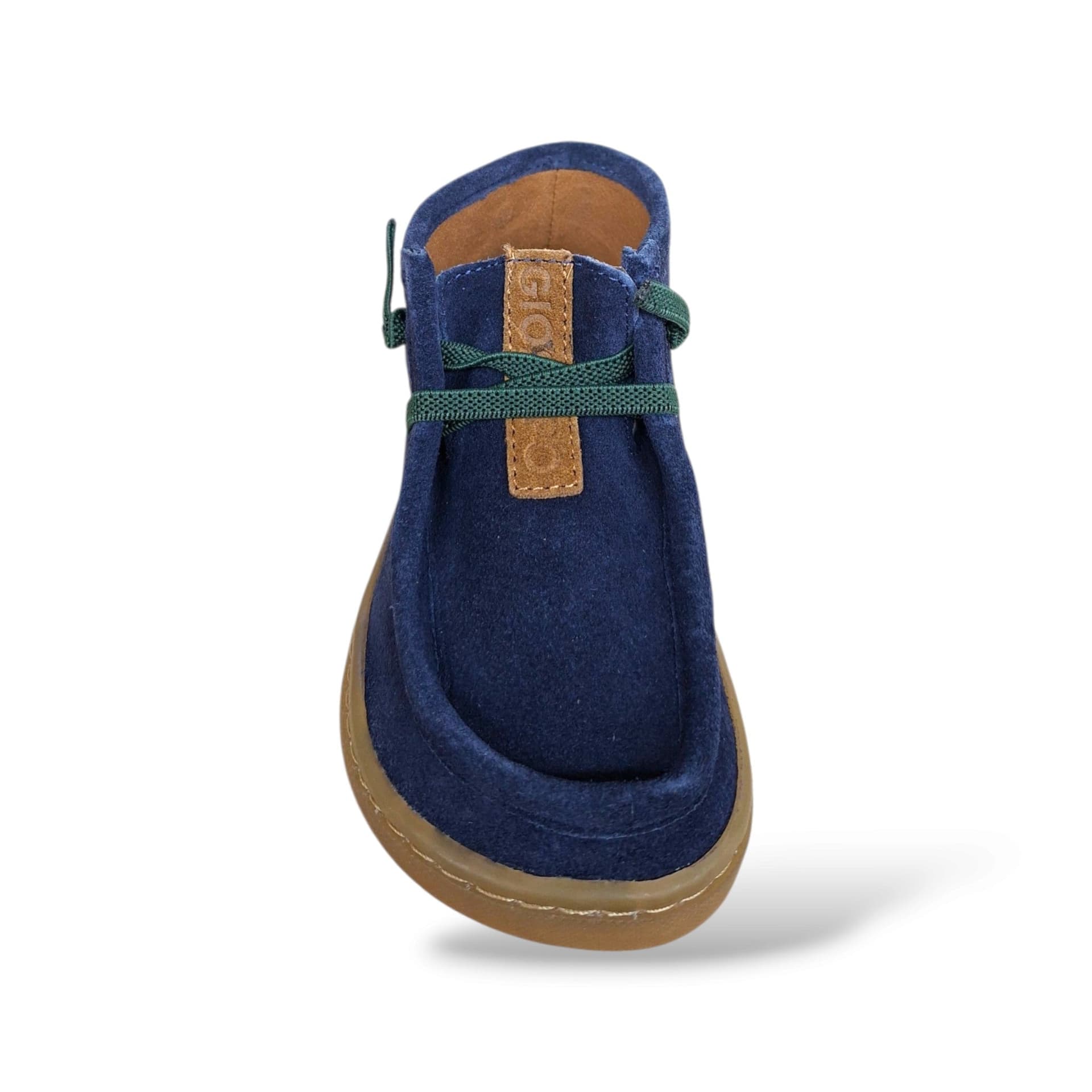 Gioseppo 80500 Paraboot Sneakers Bambini e Ragazzi Blue Arancione | Laccio Elastico Suede Crosta Fondo Barefoot Flessibile | Taglie 26-31 | Scarpetteria Gica - 4