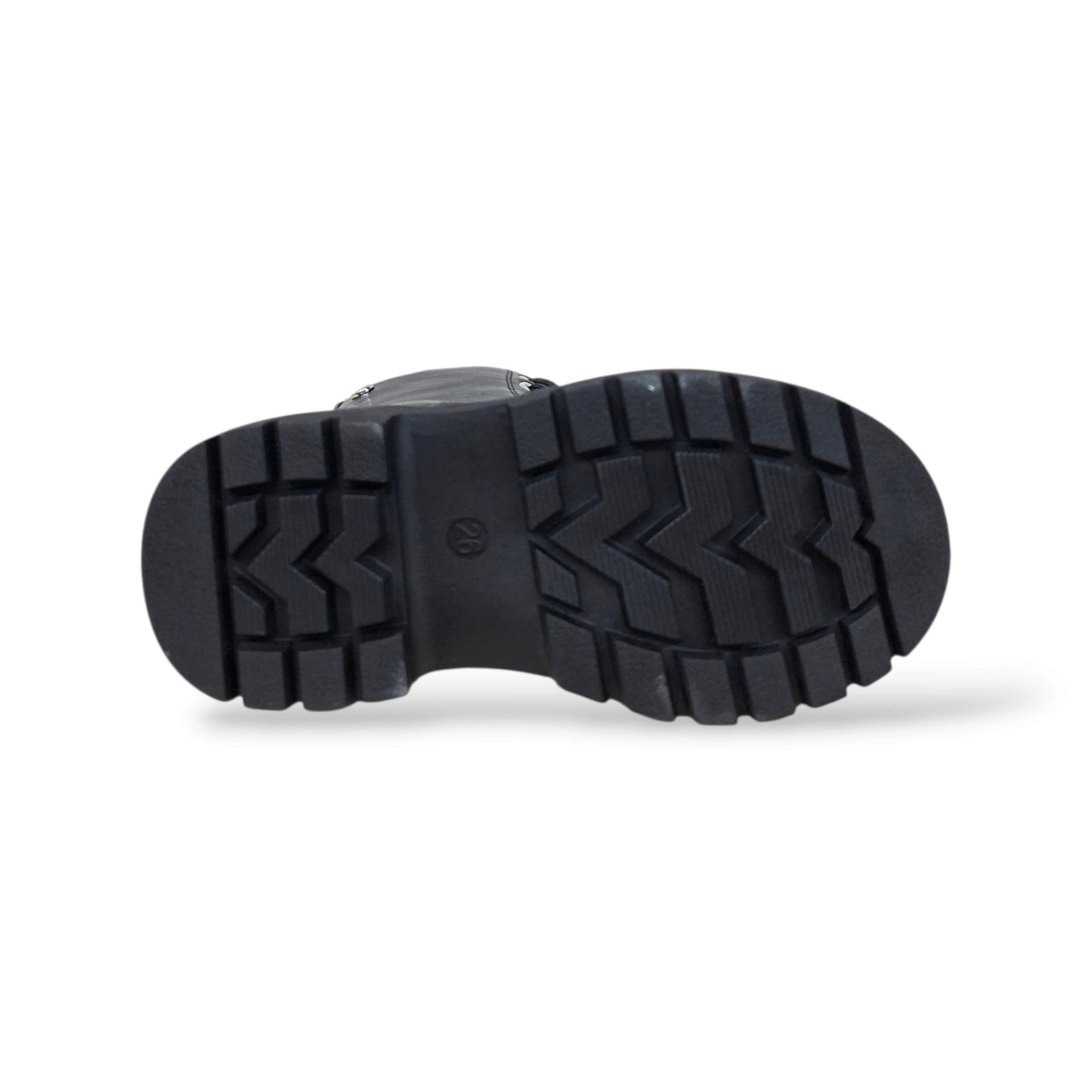 Gioseppo 80992 Anfibio Bambine e Ragazze Nero | Pelle Cuoricino Strass Removibile Lacci Zip Laterale Glam Rock | Taglie 26-31 | Scarpetteria Gica - 5
