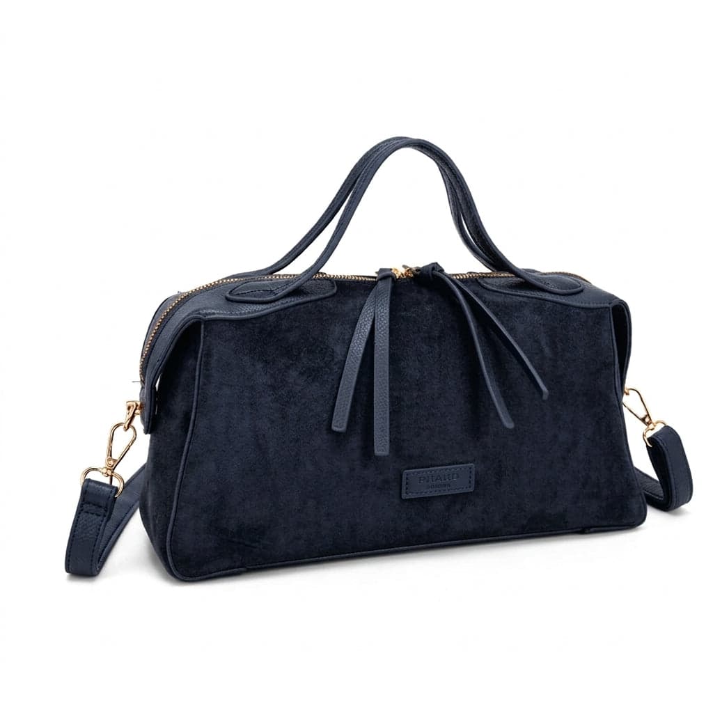 Borsa Bauletto a Mano e Tracolla PHARD in Camoscio ed Ecopelle - 2
