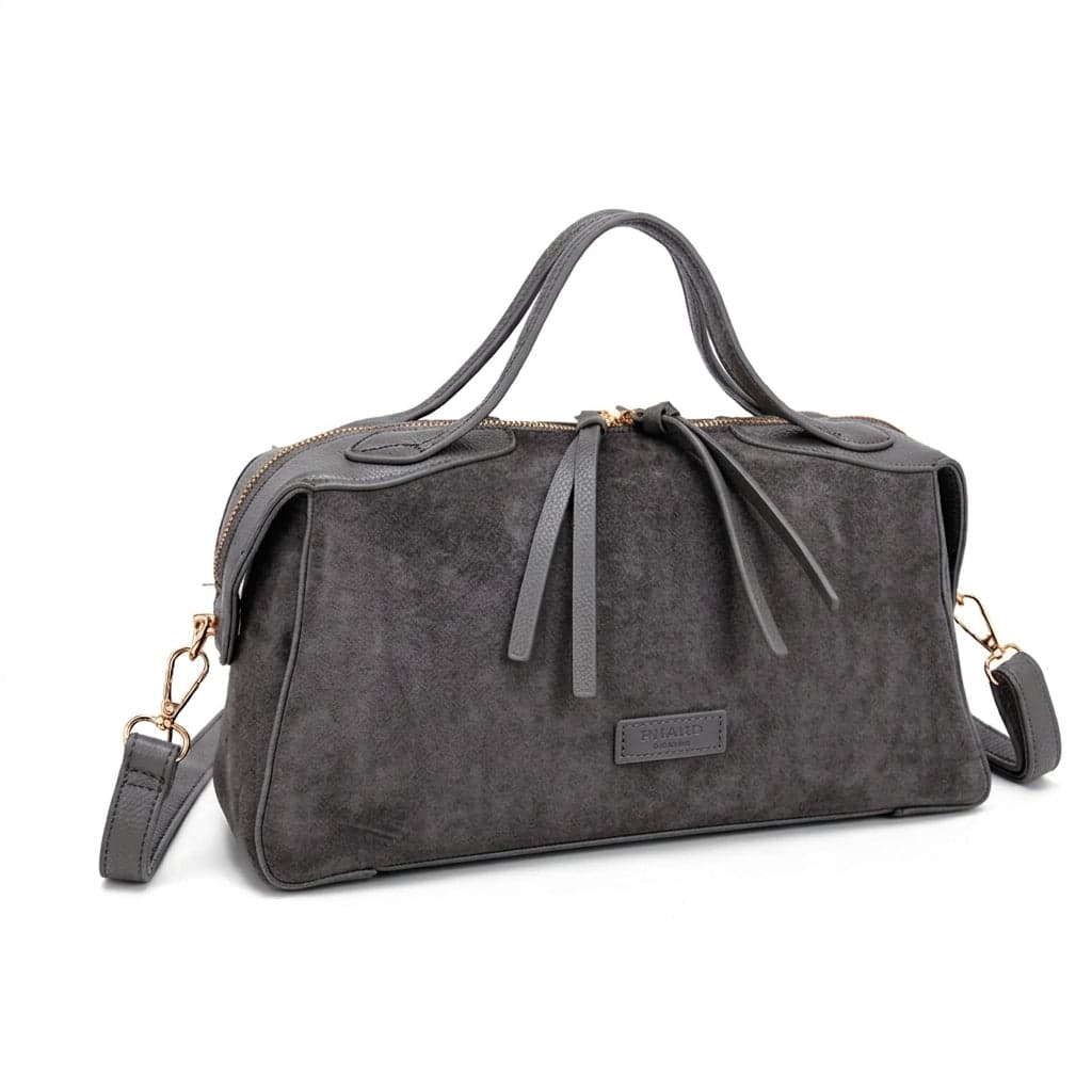 Borsa Bauletto a Mano e Tracolla PHARD in Camoscio ed Ecopelle - 3