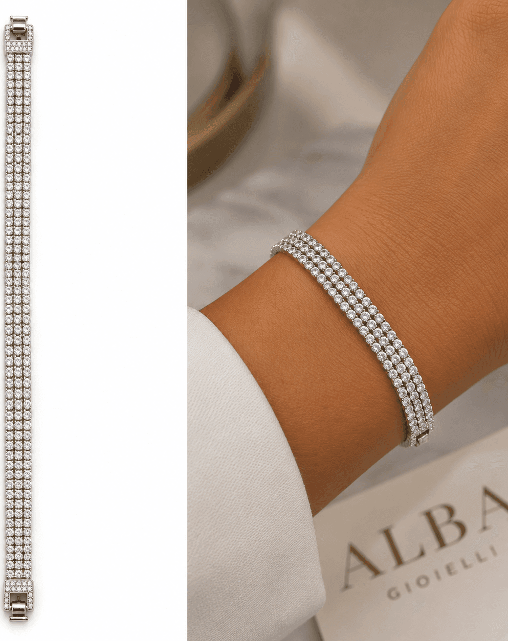 Alba Bijoux    Bracciale Tennis Luce - 3
