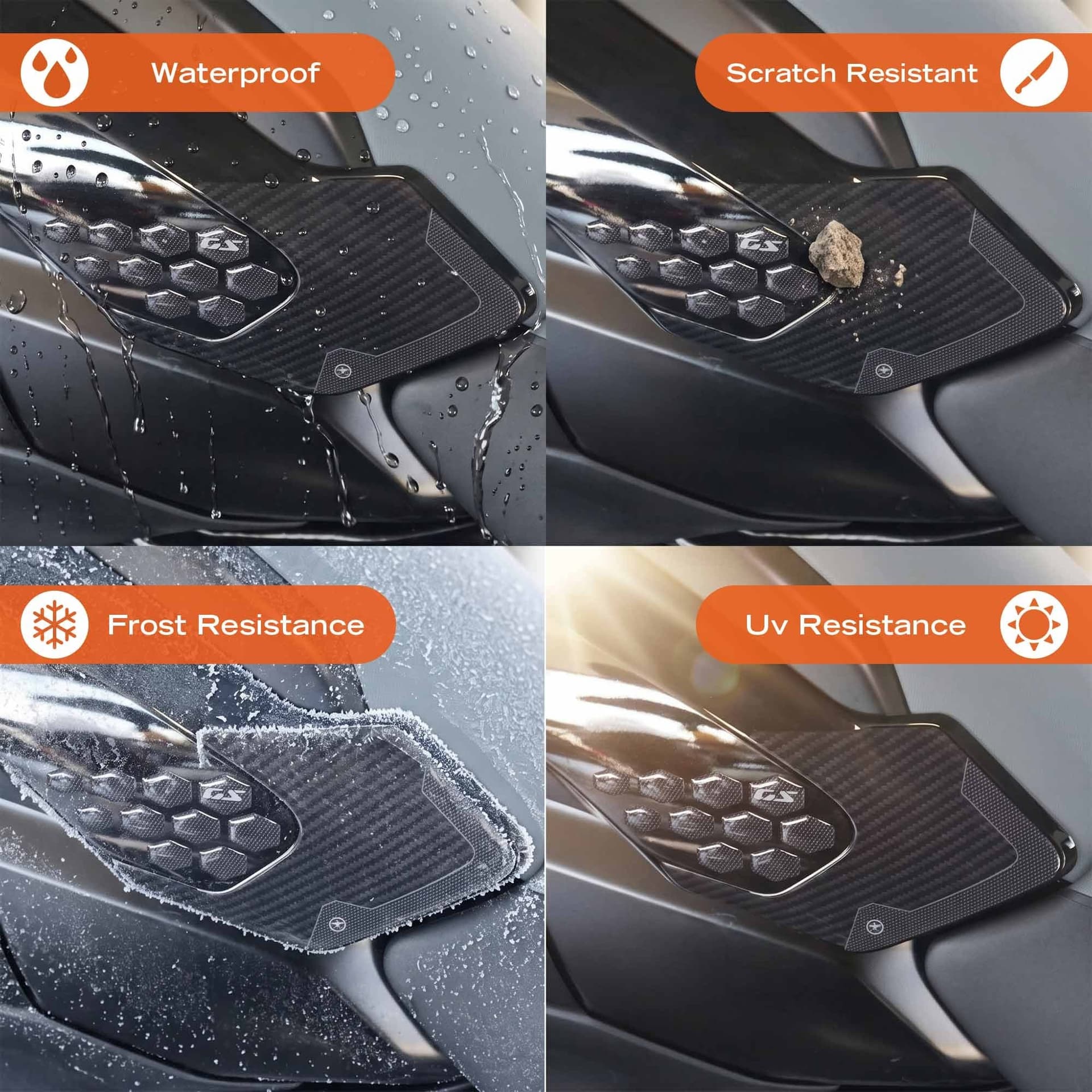 Protezioni Laterali 3D serbatoio moto compatibile con BMW R 1300 GS 2026 - 3
