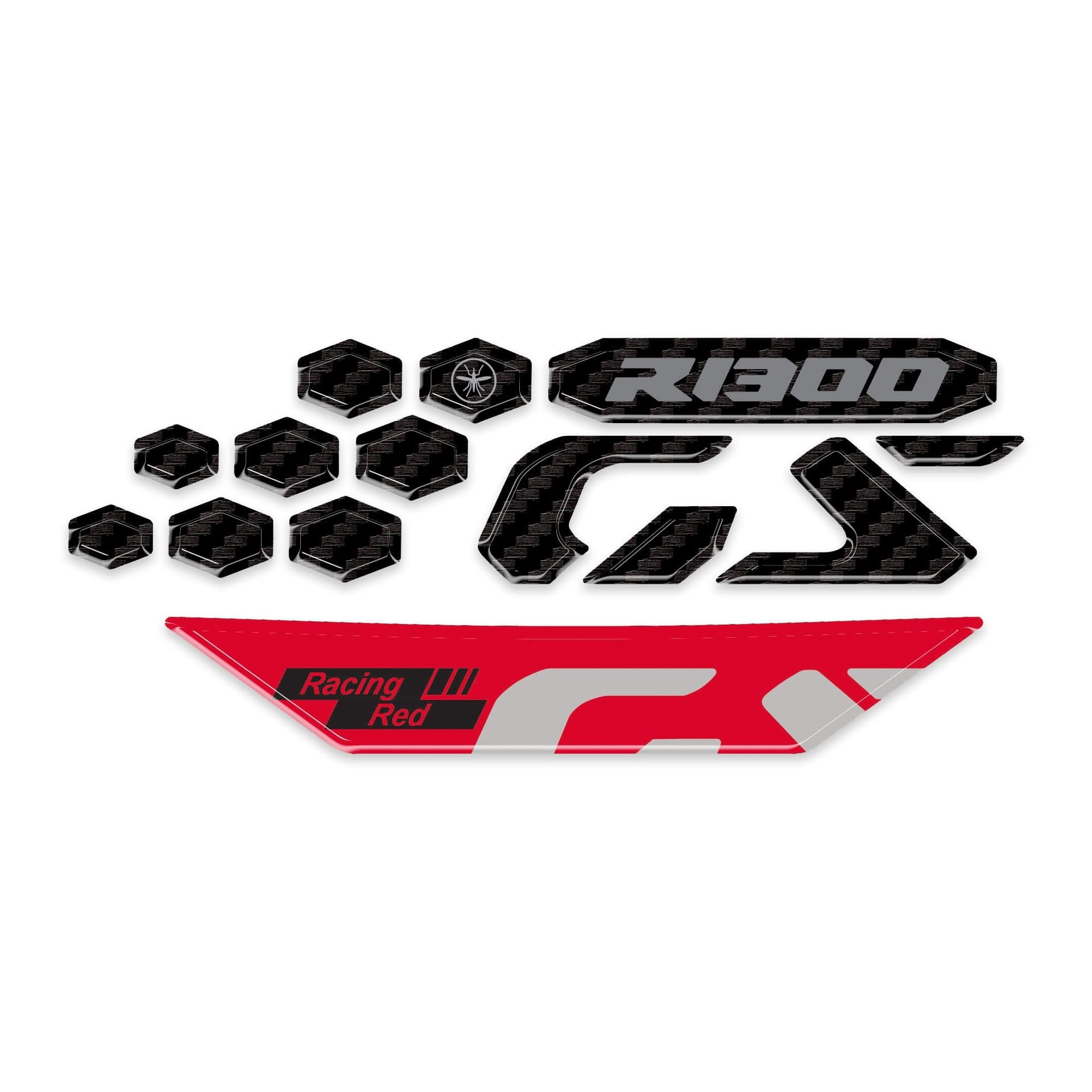 Adesivo 3D Protezione Frontalino moto compatibile con BMW R 1300 GS 2026 - 12