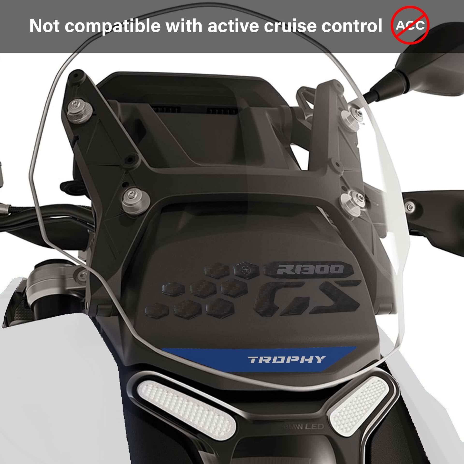 Adesivo 3D Protezione Frontalino moto compatibile con BMW R 1300 GS 2026 - 3