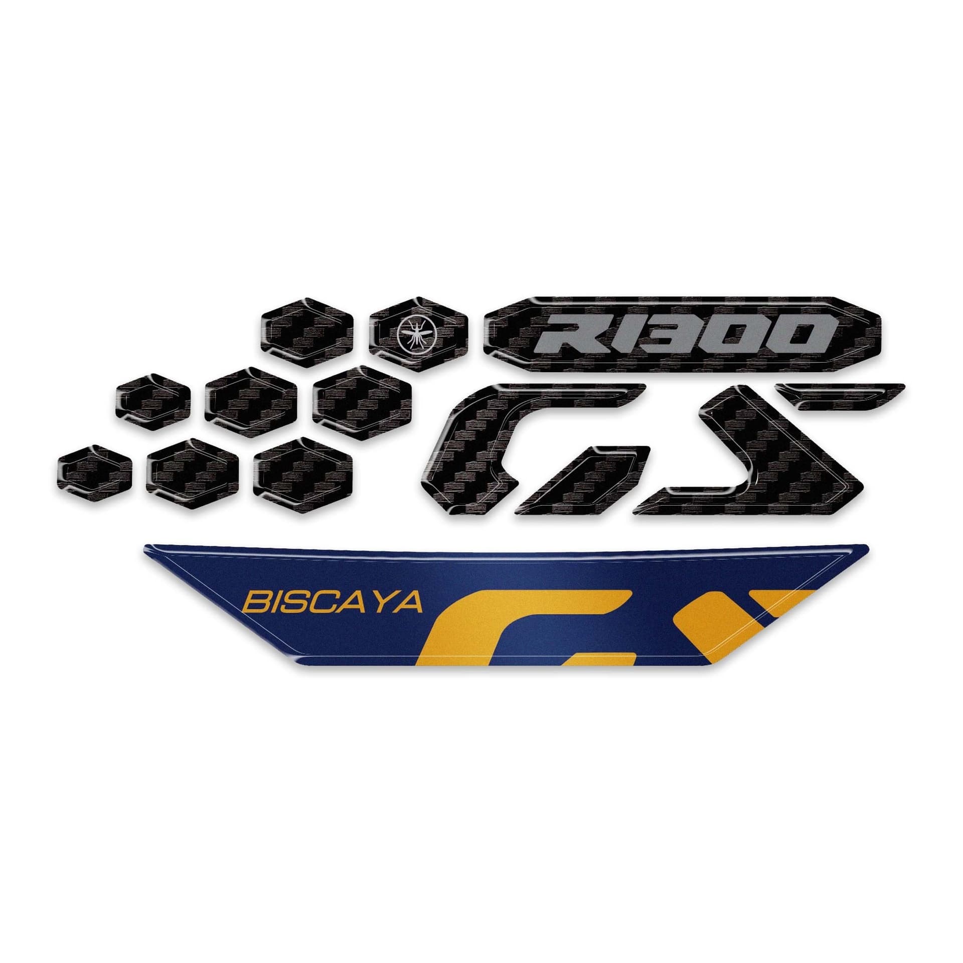 Adesivo 3D Protezione Frontalino moto compatibile con BMW R 1300 GS 2026 - 7