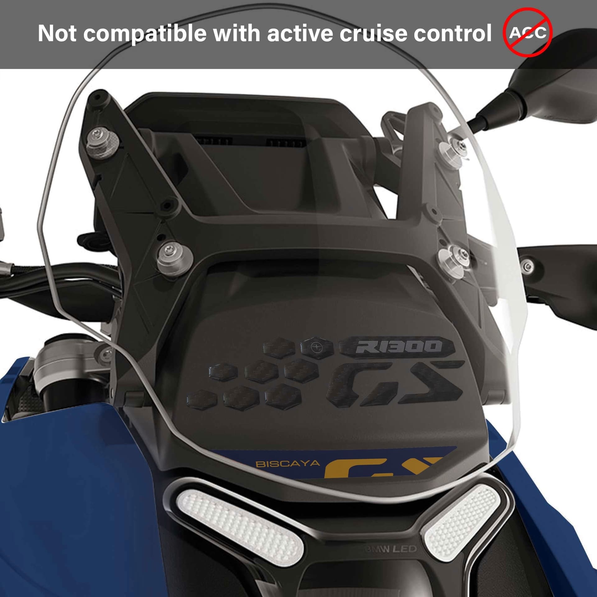 Adesivo 3D Protezione Frontalino moto compatibile con BMW R 1300 GS 2026 - 8