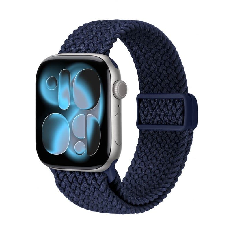Cinturino Crong Wave - Cinturino intrecciato per Apple Watch 38/40/41/42 mm (blu navy)