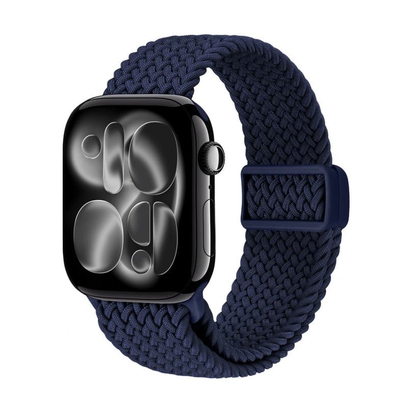 Cinturino Crong Wave - Cinturino intrecciato per Apple Watch 38/40/41/42 mm (blu navy) - 5