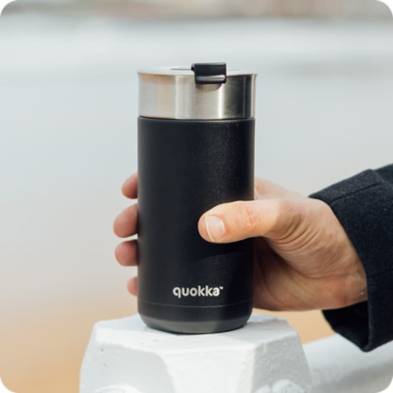 Tazza termica Quokka Boost in acciaio inox con infusore, 400 ml (Nero Carbonio) - 3