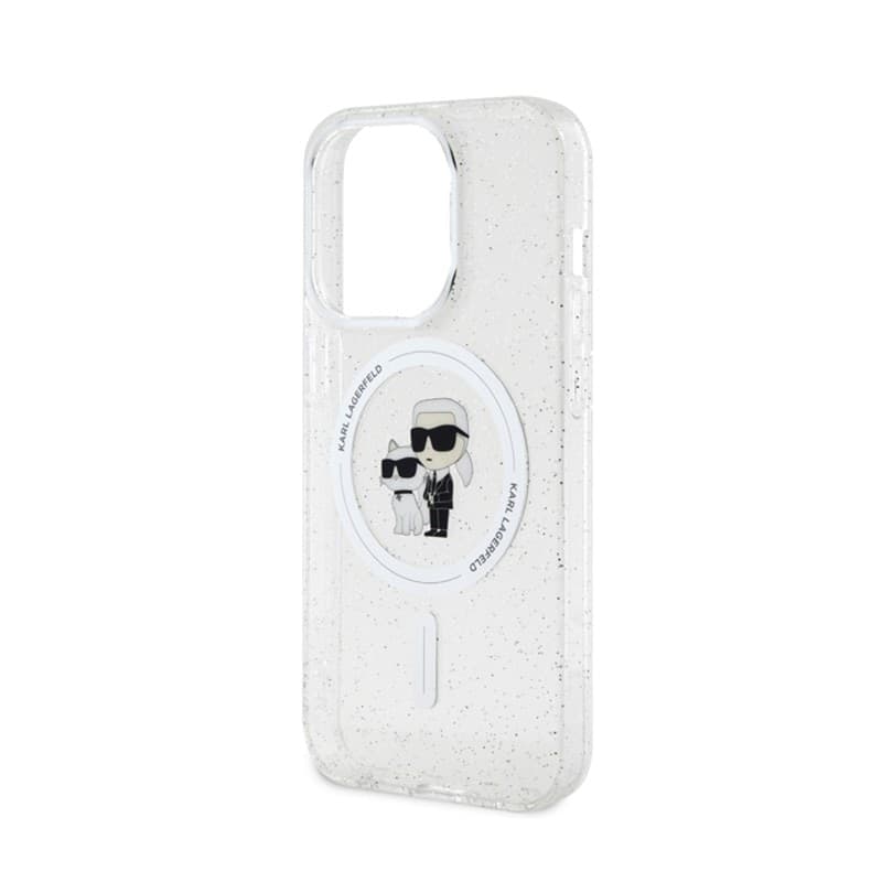Karl Lagerfeld Karl & Choupette Glitter Magsafe - Case for iPhone 15 Pro (Transparent) - 6
