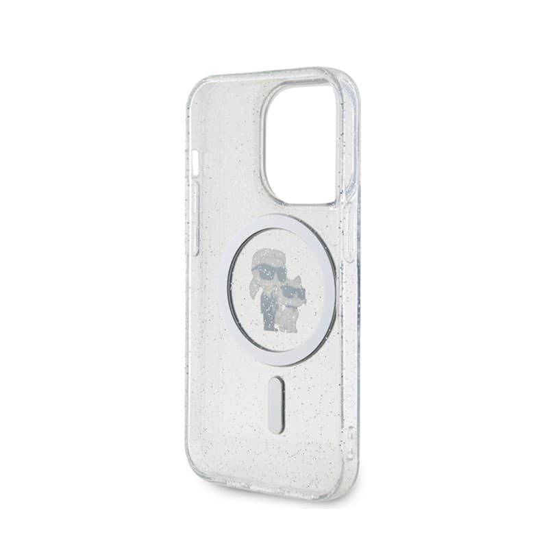 Karl Lagerfeld Karl & Choupette Glitter Magsafe - Case for iPhone 15 Pro (Transparent) - 7