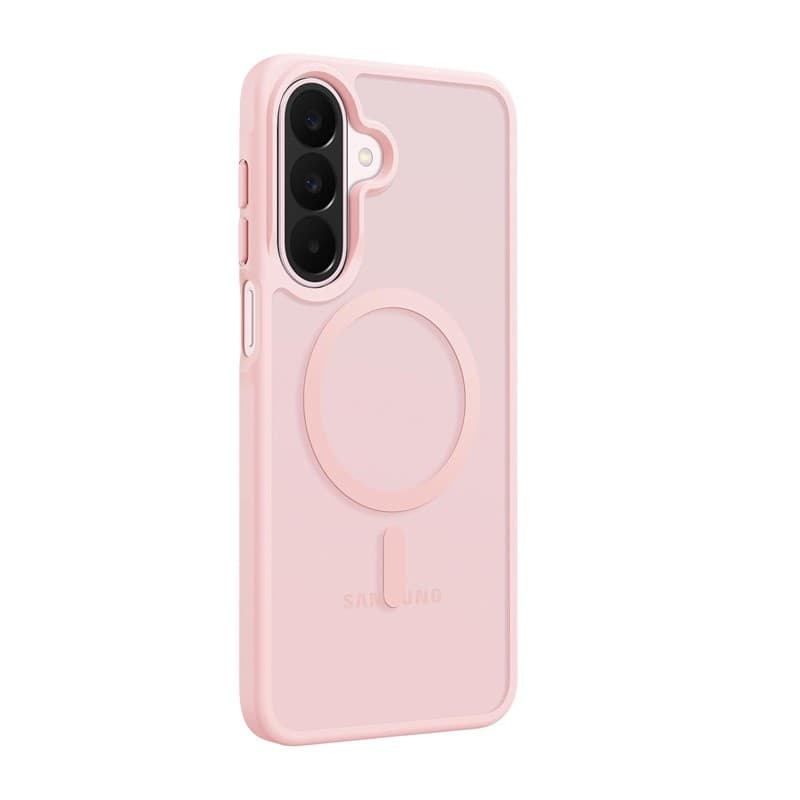 Crong Hybrid Matte Magnetic - Custodia MagSafe per Samsung Galaxy A27 5G (Rosa) - 3