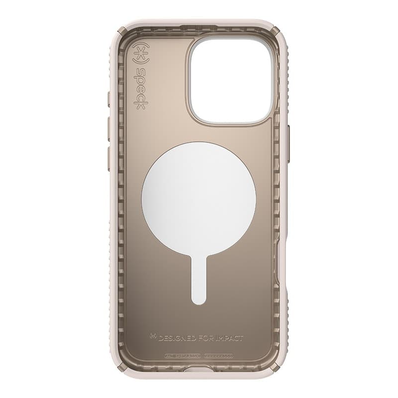 Speck Presidio2 Grip ClickLock e MagSafe - Custodia per iPhone 16 Pro Max (Osso sbiancato / Oro antico / Marrone nocciola) - 10