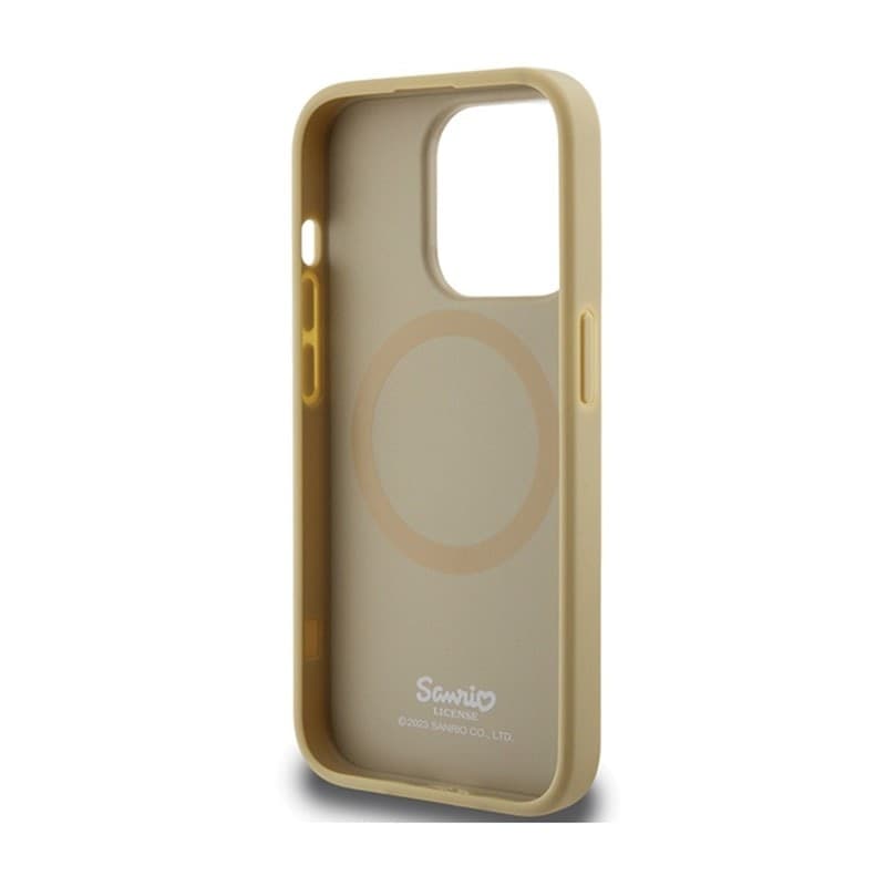 Hello Kitty Leather Kitty Head MagSafe - Case for iPhone 15 Pro (Gold) - 7