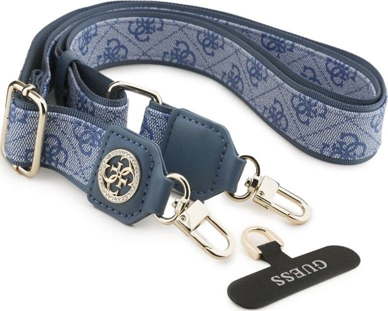 Guess Universal Crossbody Strap 4G Tether Patch Strass Metal Logo - Universal Phone Strap / Lanyard (Blue) - 2