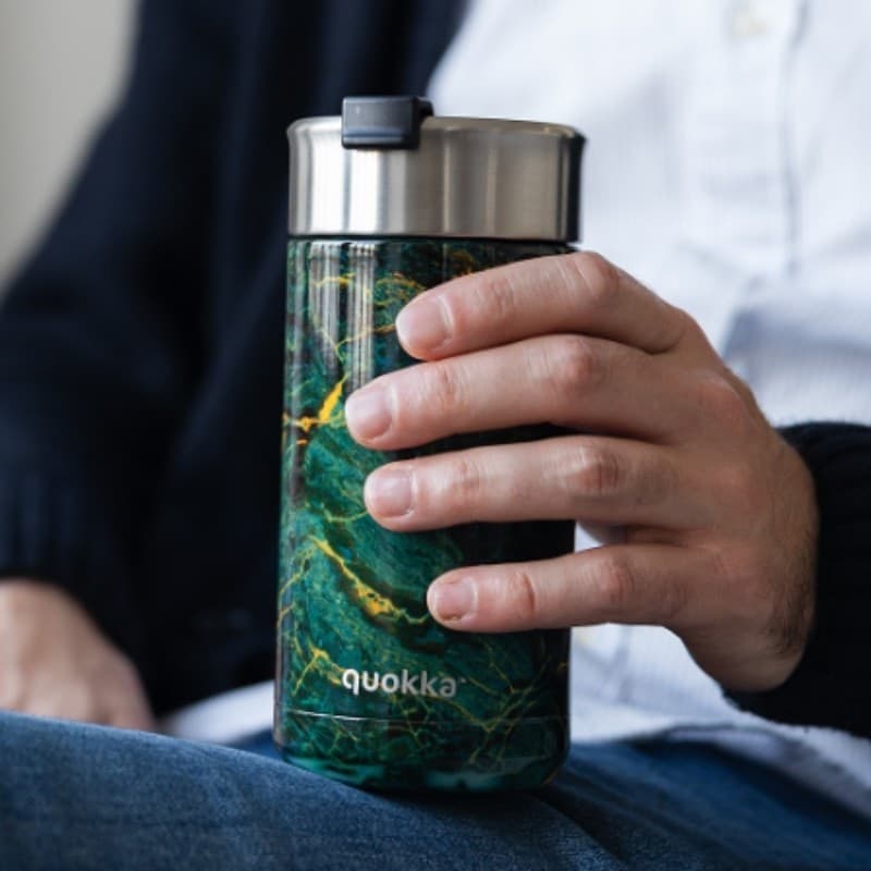 Tazza termica Quokka Boost in acciaio inox con infusore, 400 ml (Greenstone) - 3