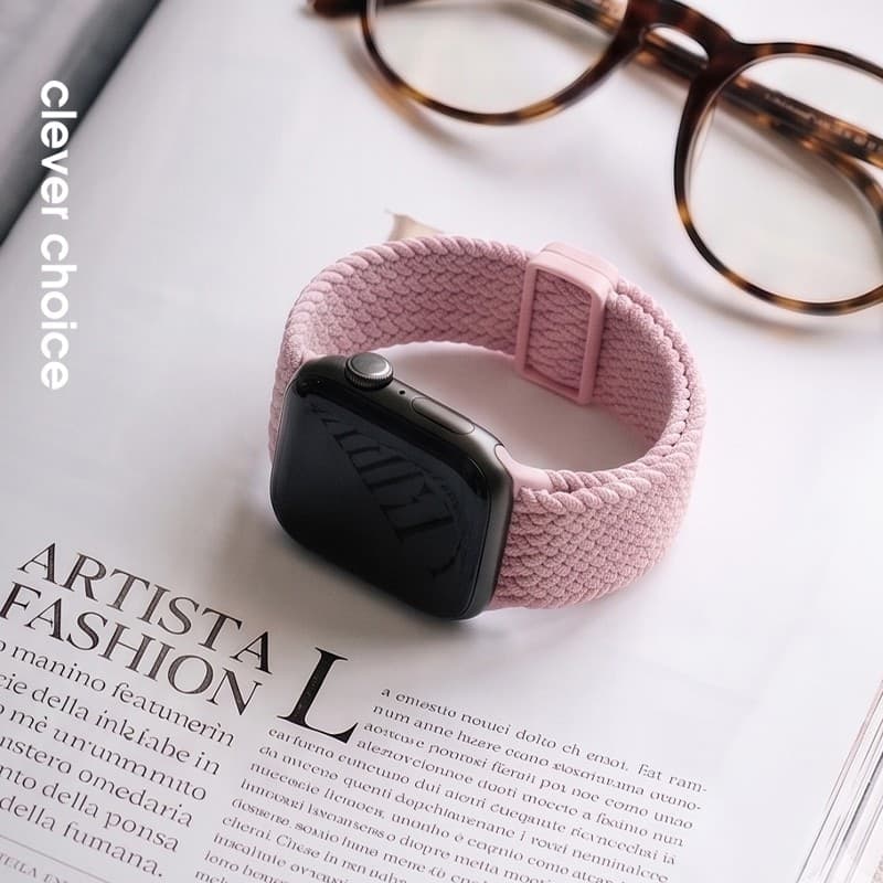 Cinturino Crong Wave - Cinturino intrecciato per Apple Watch 38/40/41/42 mm (rosa) - 3