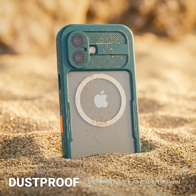 Crong Seal Cover - Custodia impermeabile IP68 per iPhone 17 Pro (nera) - 8