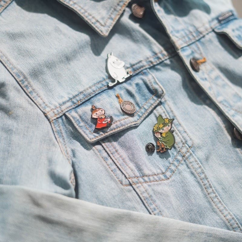 Moomins - Set of 4 Pins for Clothes or Backpack - 4