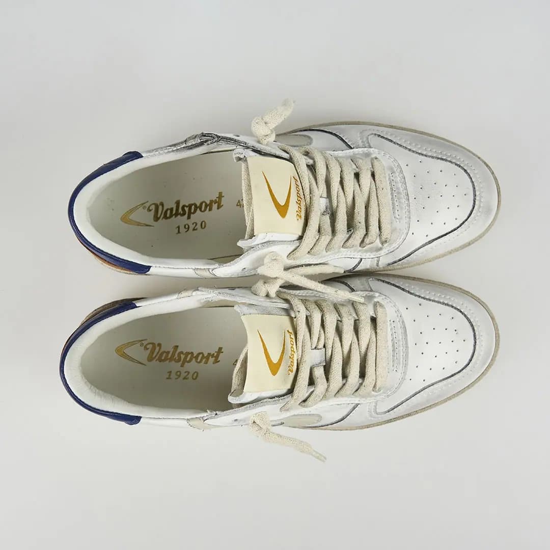Valsport sneakers uomo Davis Heritage in pelle bianco dust - 4