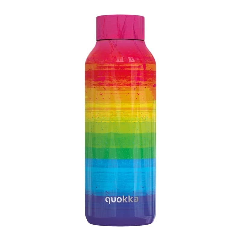 Quokka Solid - Borraccia termica in acciaio inox 510 ml (arcobaleno)