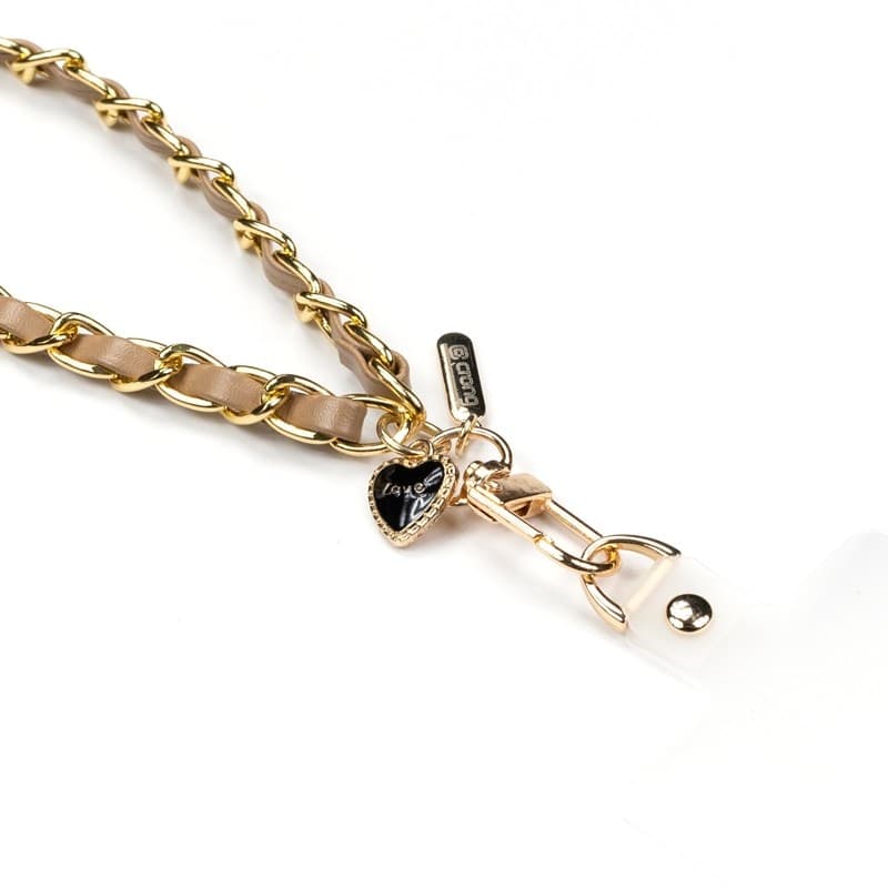 Ciondolo per telefono Crong - Ciondolo per cellulare con cordino (Beige Twist) - 3
