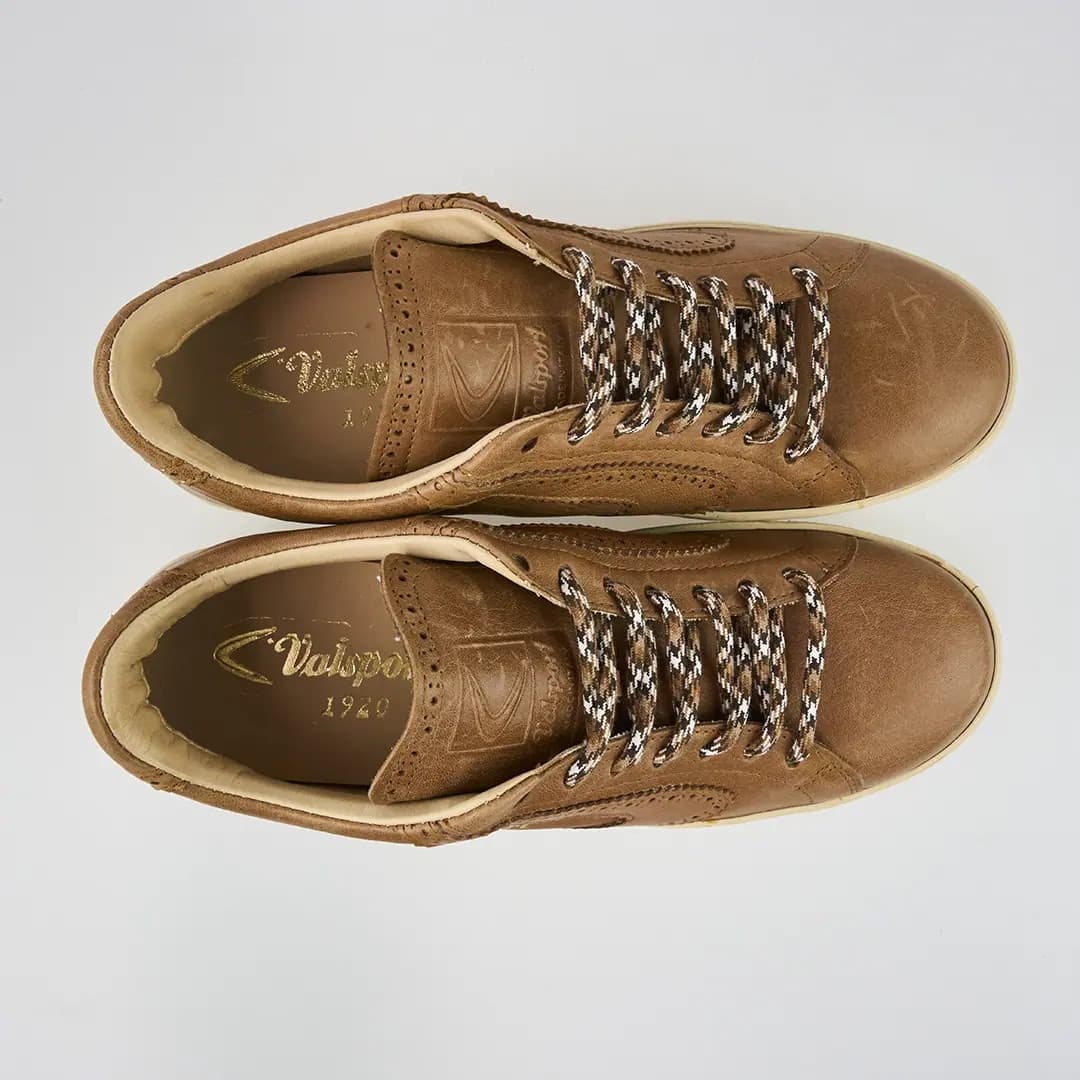 Valsport sneakers uomo Tournament in nappa marrone cognac - 4
