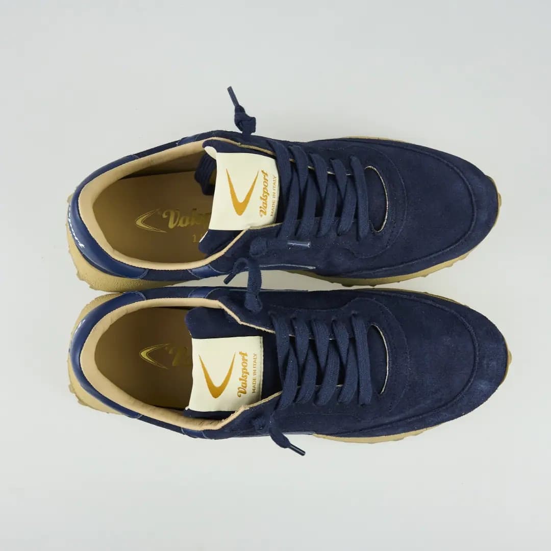 Valsport sneakers uomo Start City in camoscio blu deep - 4