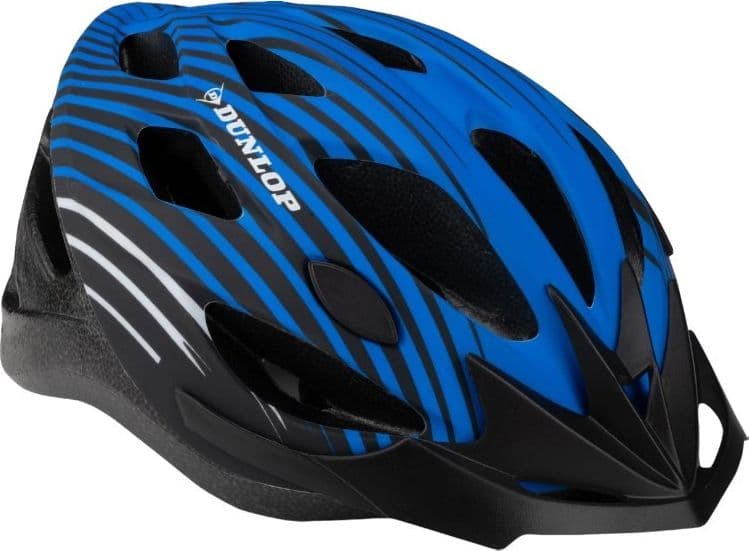 Dunlop - Casco da MTB regolabile, taglia M 55-58 cm (Blu-Nero) - 2