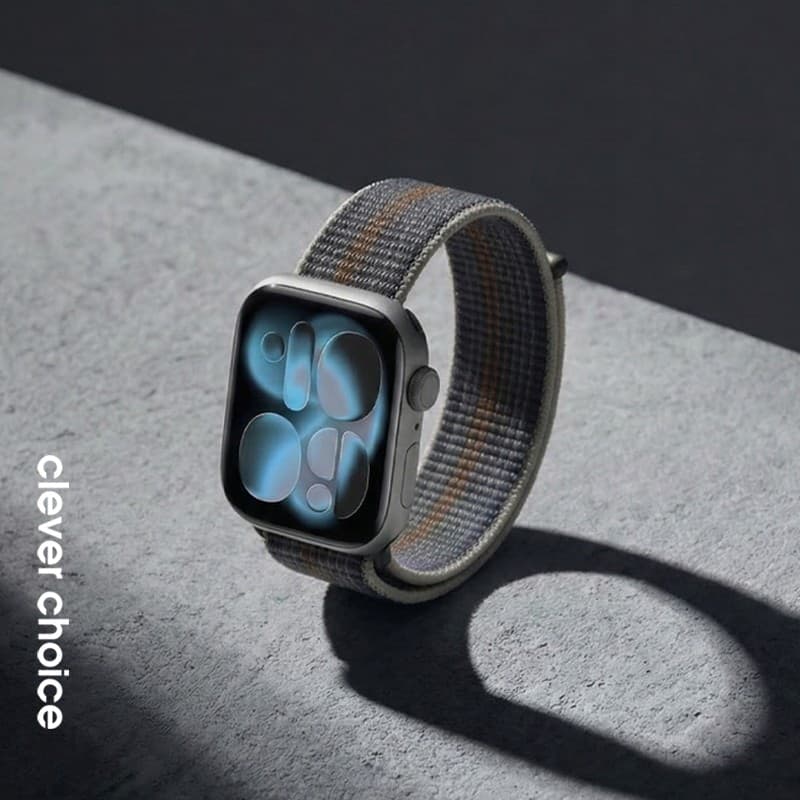 Cinturino sportivo Crong in nylon per Apple Watch 38/40/41/42 mm (Midnight Run) - 5