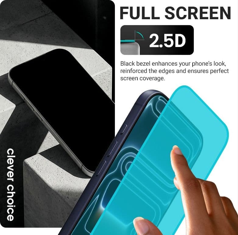 Crong OptiRed Glass - Vetro temperato con filtro luce blu per iPhone 17 Pro Max - 7