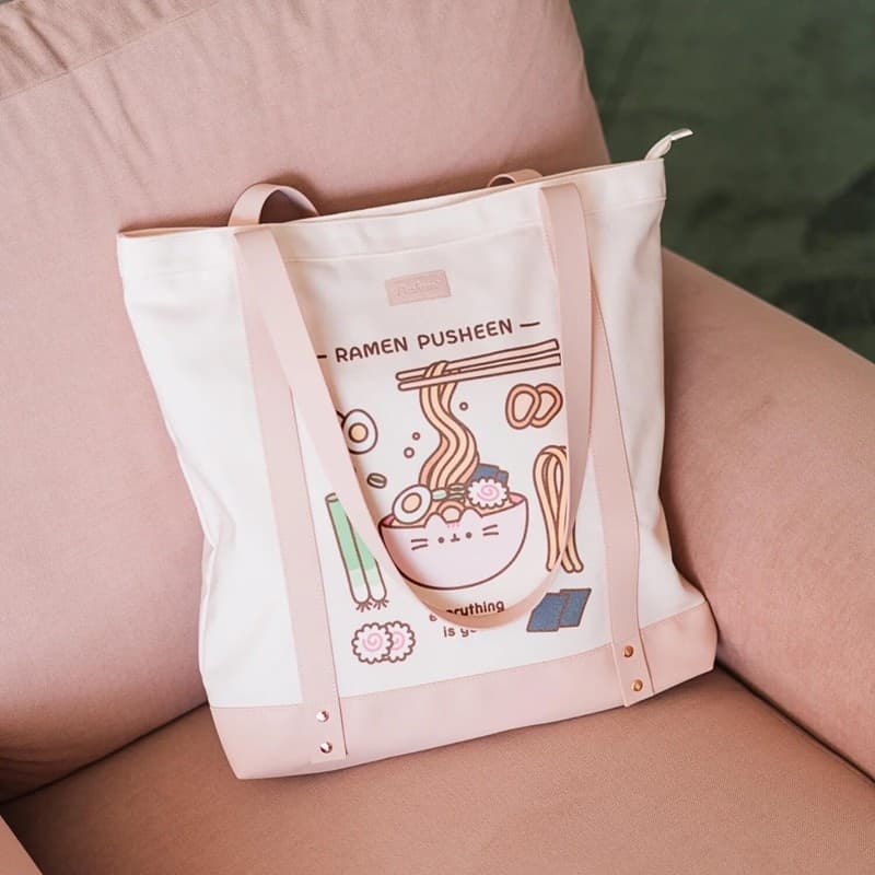 Pusheen - Borsa a tracolla in tessuto della collezione Sushi Roll 40x42 cm - 3