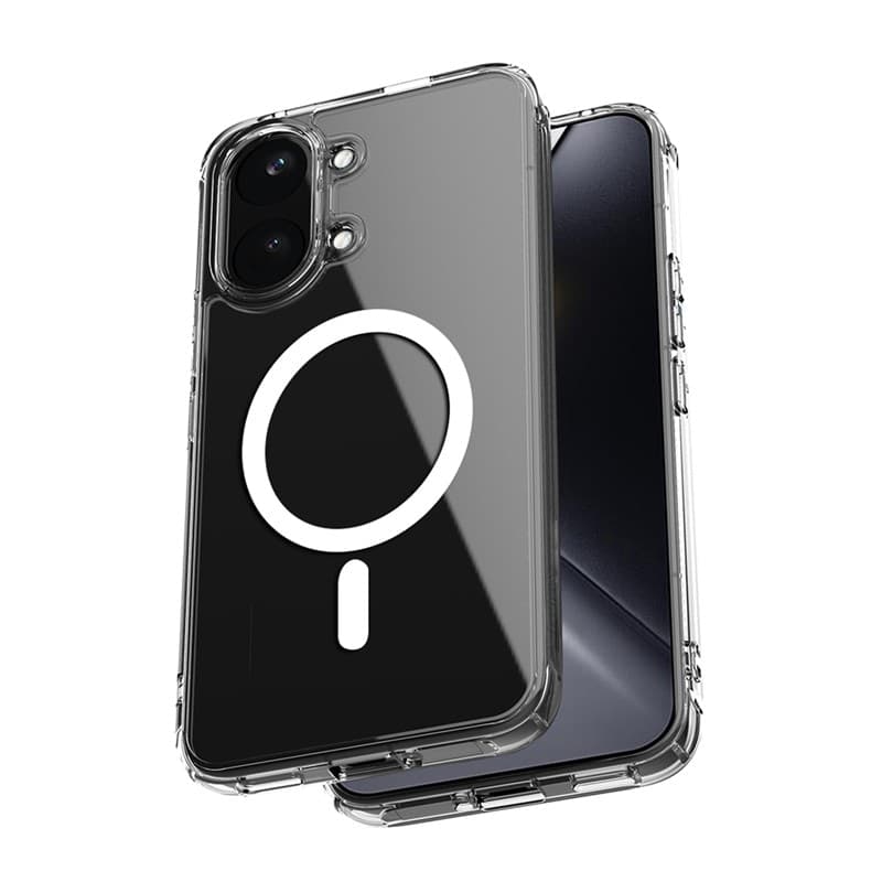 Crong Hybrid Clear Magnetic - Custodia MagSafe per Xiaomi POCO X8 Pro Max 5G (Trasparente)