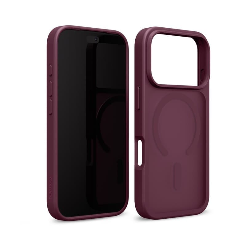 Crong Hybrid Matte Magnetic - Custodia MagSafe per iPhone 18 Pro Max / 17 Pro Max (Bordeaux) - 2