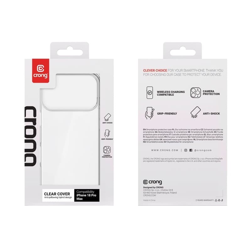 Cover trasparente Crong per iPhone 18 Pro Max / 17 Pro Max (trasparente) - 3